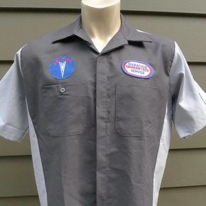 1990s Pontiac Service Station Mechanics Work Shirt * Size L+ (49)